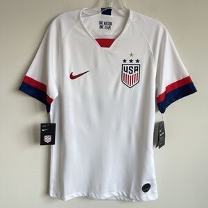 Nike USA Soccer Jersey 2019 White Men's Size Small Stadium Home 4 Stars NWT